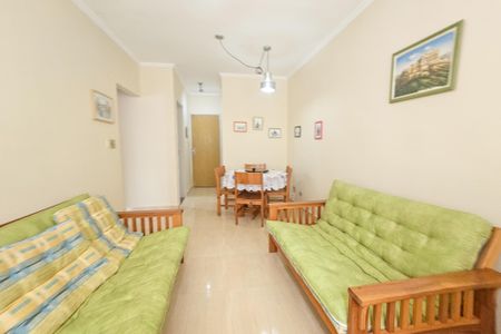 Sala de apartamento para alugar com 1 quarto, 62m² em Jardim Belmar, Guarujá