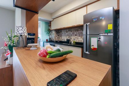 Cozinha de apartamento para alugar com 2 quartos, 66m² em Santo Amaro, São Paulo