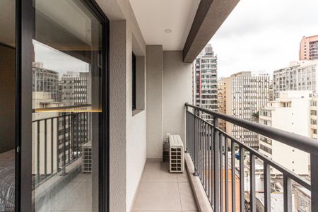 Varanda do Studio de kitnet/studio para alugar com 1 quarto, 26m² em Vila Buarque, São Paulo