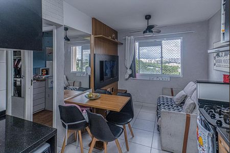 sala, cozinha e área de serviço compartilhadas_1 de apartamento à venda com 2 quartos, 32m² em Parque Fongaro, São Paulo