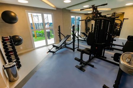 Apartamento para alugar com 36m², 2 quartos e 1 vaga Apartamento para alugar com 36m², 2 quartos e 1 vagaÁrea comum - Academia