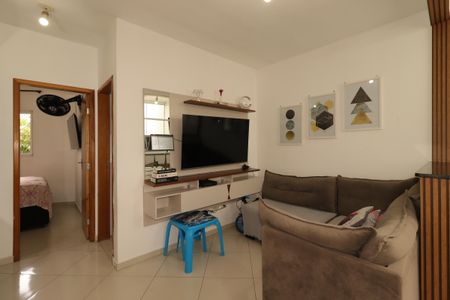 Sala de apartamento à venda com 2 quartos, 76m² em Vila Valparaíso, Santo André