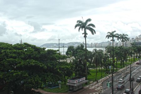 Vista da Sala de apartamento para alugar com 1 quarto, 64m² em Ponta da Praia, Santos