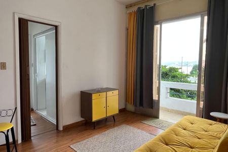 Sala de apartamento para alugar com 1 quarto, 64m² em Ponta da Praia, Santos