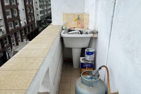 Varanda da Sala de apartamento para alugar com 1 quarto, 64m² em Ponta da Praia, Santos