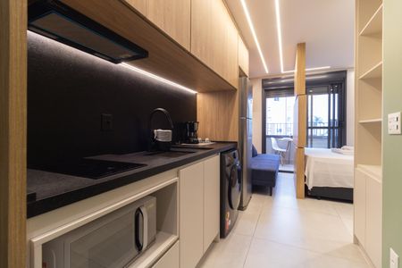 Studio à venda com 27m², 1 quarto e sem vagaCozinha 