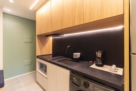 Studio à venda com 27m², 1 quarto e sem vagaCozinha 