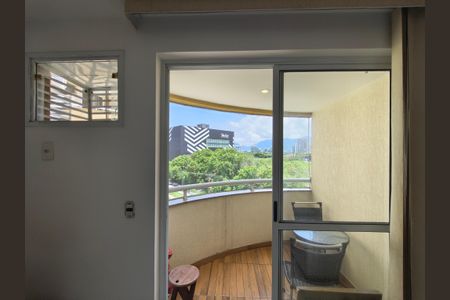 Varanda - Sala de apartamento para alugar com 1 quarto, 55m² em Barra Olímpica, Rio de Janeiro