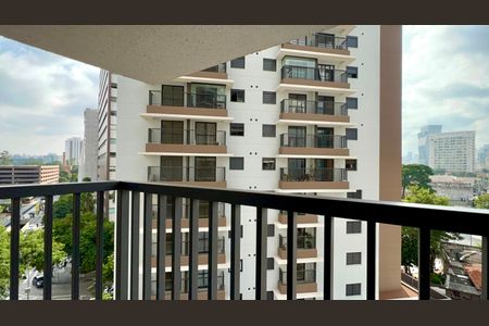 Varanda da Sala de apartamento para alugar com 1 quarto, 28m² em Pinheiros, São Paulo