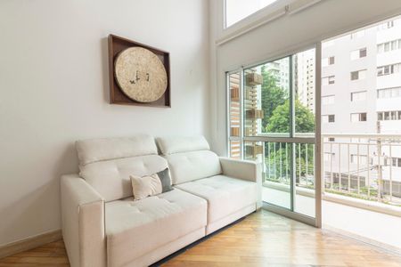 Sala de apartamento à venda com 1 quarto, 50m² em Moema, São Paulo