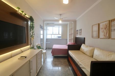 Sala de apartamento para alugar com 1 quarto, 12m² em Centro, Guarujá
