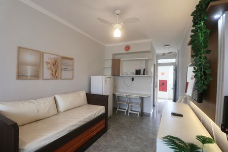Sala de apartamento para alugar com 1 quarto, 12m² em Centro, Guarujá