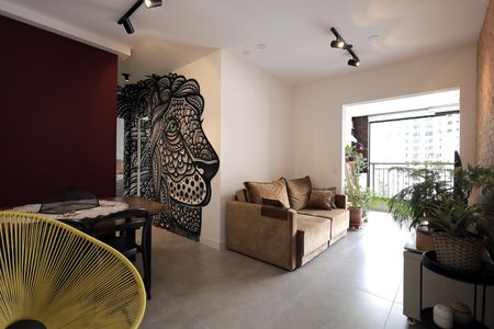 Sala de apartamento à venda com 2 quartos, 65m² em Campestre, Santo André