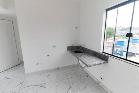 Cozinha de kitnet/studio para alugar com 1 quarto, 42m² em Jardim Clementino, Taboão da Serra