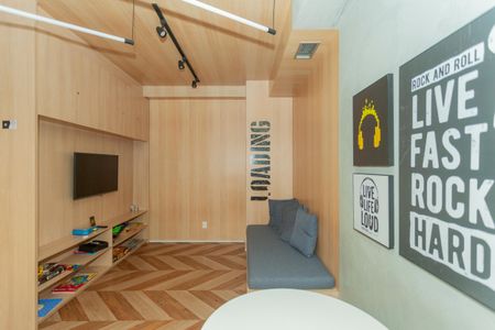 Apartamento para alugar com 34m², 1 quarto e sem vagaSalão de jogos