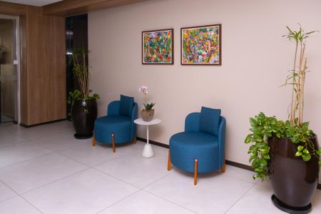 Studio para alugar com 27m², 1 quarto e 1 vaga Studio para alugar com 27m², 1 quarto e 1 vagaHall de entrada