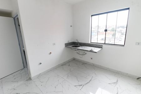 Cozinha de kitnet/studio para alugar com 1 quarto, 27m² em Jardim Clementino, Taboão da Serra