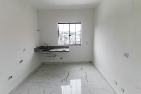 Cozinha de kitnet/studio para alugar com 1 quarto, 27m² em Jardim Clementino, Taboão da Serra