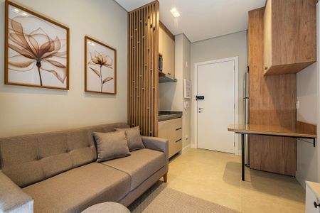 Sala/Cozinha de apartamento para alugar com 1 quarto, 28m² em Pinheiros, São Paulo