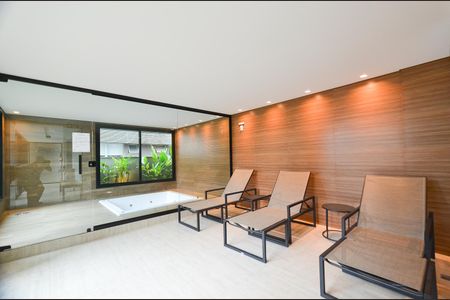 Apartamento para alugar com 63m², 2 quartos e 2 vagas Apartamento para alugar com 63m², 2 quartos e 2 vagasArea de descanso/ Sauna