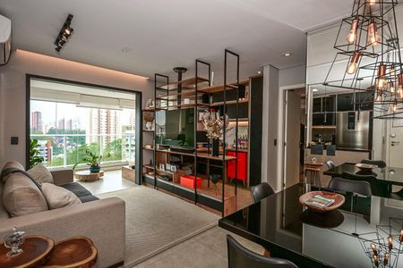 Sala de apartamento à venda com 1 quarto, 60m² em Morumbi, São Paulo