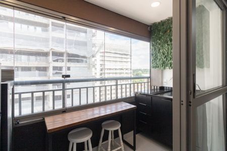 Studio para alugar com 28m², 1 quarto e sem vagaVaranda - Cozinha