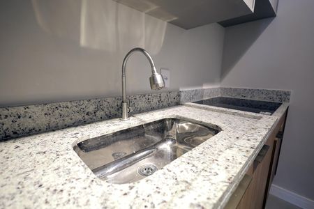 Cozinha e Área de Serviço de apartamento para alugar com 1 quarto, 40m² em Vila Metalúrgica, Santo André