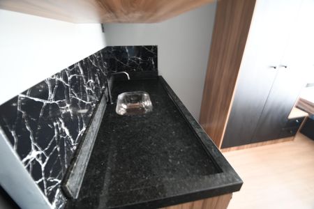 Cozinha de kitnet/studio para alugar com 1 quarto, 18m² em Jardim Bela Vista, Campinas