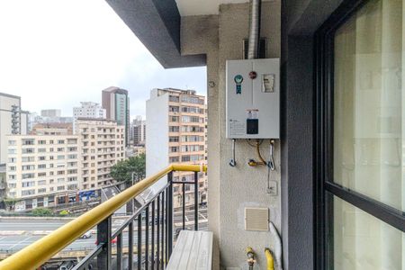 Varanda de kitnet/studio para alugar com 1 quarto, 26m² em Campos Elíseos, São Paulo