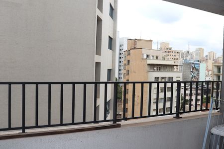 Varanda e Vista de kitnet/studio para alugar com 1 quarto, 25m² em Bela Vista, São Paulo