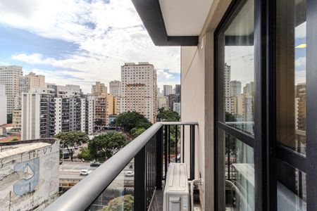 Varanda de kitnet/studio para alugar com 1 quarto, 28m² em Santa Cecilia, São Paulo