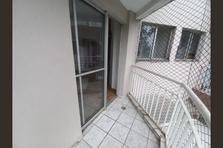 Varanda da Sala de apartamento para alugar com 2 quartos, 55m² em Parque Sao Vicente, São Vicente