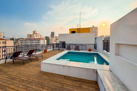 Studio para alugar com 26m², 1 quarto e sem vagaPiscina