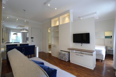 Sala de apartamento para alugar com 1 quarto, 48m² em Moema, São Paulo