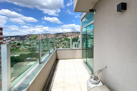 Varanda Cobertura de apartamento à venda com 3 quartos, 160m² em Santa Efigênia, Belo Horizonte