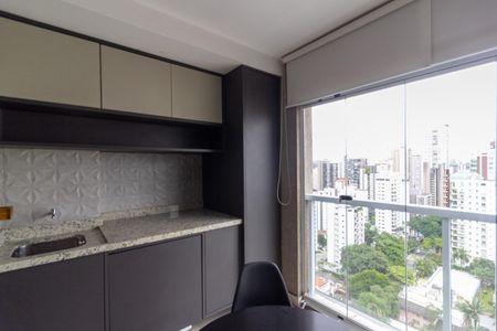 Varanda integrada com Área de Serviço de apartamento para alugar com 1 quarto, 35m² em Santo Amaro, São Paulo