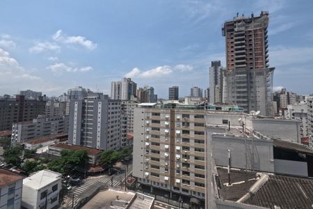 Vista da Sala/Quarto de kitnet/studio para alugar com 1 quarto, 28m² em Embaré, Santos