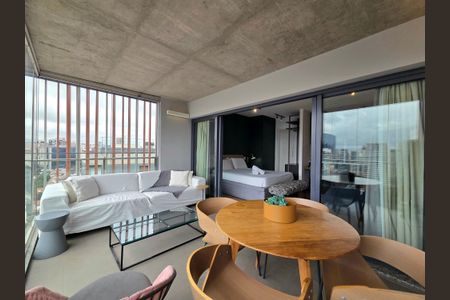 Varanda de apartamento à venda com 1 quarto, 50m² em Itaim Bibi, São Paulo