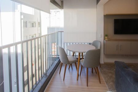 Varanda da Sala de apartamento para alugar com 2 quartos, 47m² em Santo Amaro, São Paulo