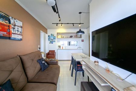 Sala de apartamento para alugar com 1 quarto, 52m² em Caiçara, Praia Grande