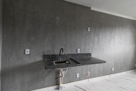 Cozinha de kitnet/studio para alugar com 1 quarto, 23m² em Barra Funda, São Paulo