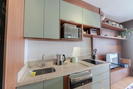 Cozinha de apartamento à venda com 1 quarto, 29m² em Bela Vista, São Paulo