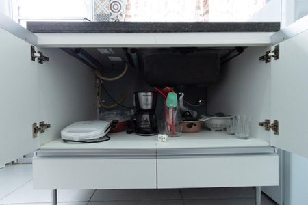 Sala / Cozinha de kitnet/studio para alugar com 1 quarto, 25m² em Jd. Copaiba Éden, Sorocaba
