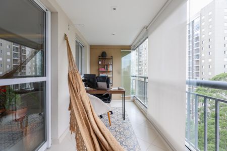 Varanda da Sala de apartamento à venda com 2 quartos, 87m² em Vila Andrade, São Paulo