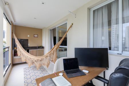 Varanda da Sala de apartamento à venda com 2 quartos, 87m² em Vila Andrade, São Paulo