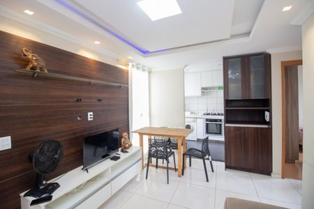 Sala de apartamento à venda com 2 quartos, 49m² em Chácara Cotia, Contagem