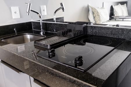 Studio para alugar com 35m², 1 quarto e sem vaga Studio para alugar com 35m², 1 quarto e sem vagaCozinha