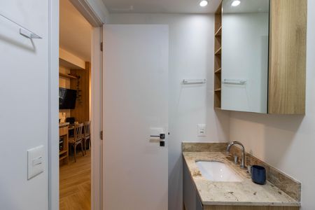 Studio para alugar com 29m², 1 quarto e sem vaga Studio para alugar com 29m², 1 quarto e sem vagaBanheiro