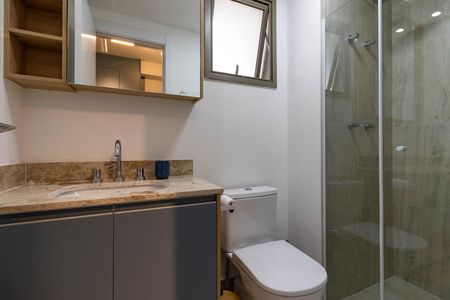 Studio para alugar com 29m², 1 quarto e sem vaga Studio para alugar com 29m², 1 quarto e sem vagaBanheiro