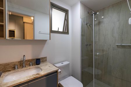 Studio para alugar com 29m², 1 quarto e sem vaga Studio para alugar com 29m², 1 quarto e sem vagaBanheiro